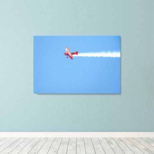 Show-stuntvliegtuig Canvas Afdruk (Insitu (Houten vloer))