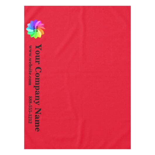 Show Tablecloth Aangepast Logo Rood Tafelkleed (Voorkant)