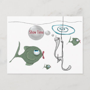 "Show Time" Funny Fish Briefkaart