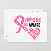 Show U moet zich bewust zijn van borstkanker Briefkaart (Voorkant / Achterkant)