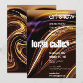 show-uitnodiging voor smeltkunst kaart (Voorkant / Achterkant)