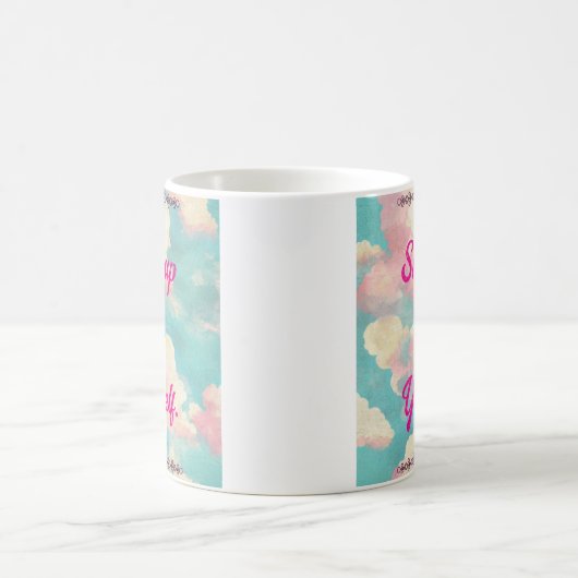 Show Up For Yourself Self-Love Pink Clouds Mug (Centre)