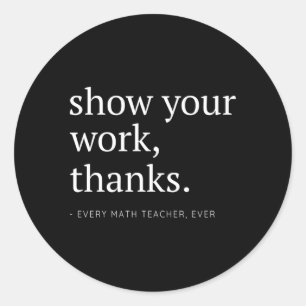 Show Uw Bedankt van het Werk Elke Aantal van de Le Ronde Sticker