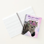 Show Uw Stripes Zelden Zelden Zebra van Ziektebewu Notitieboek (Binnen)