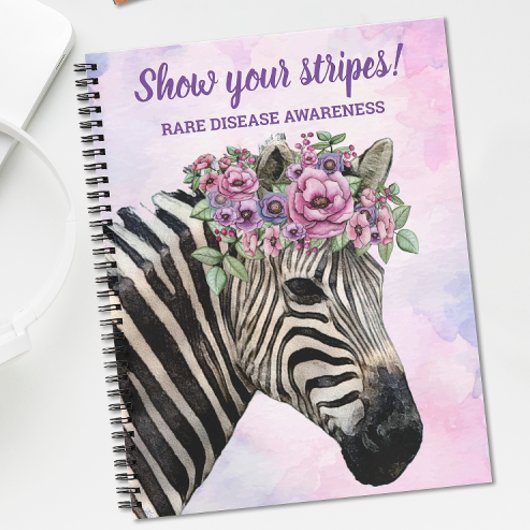 Show Uw Stripes Zelden Zelden Zebra van Ziektebewu Notitieboek