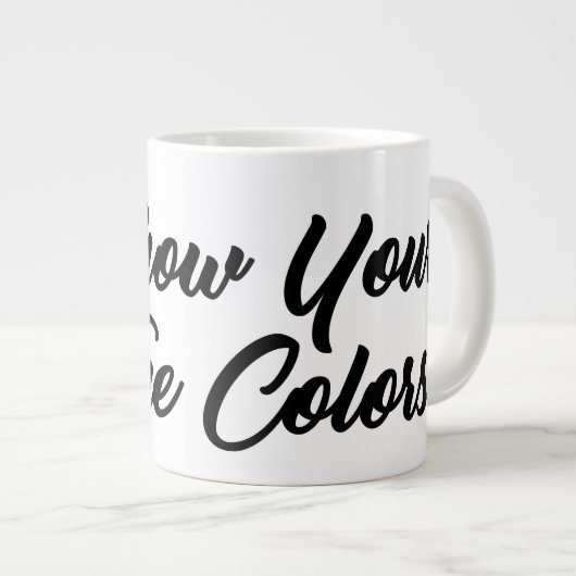 Show uw ware kleuren extra grote beker (Voorkant rechts)