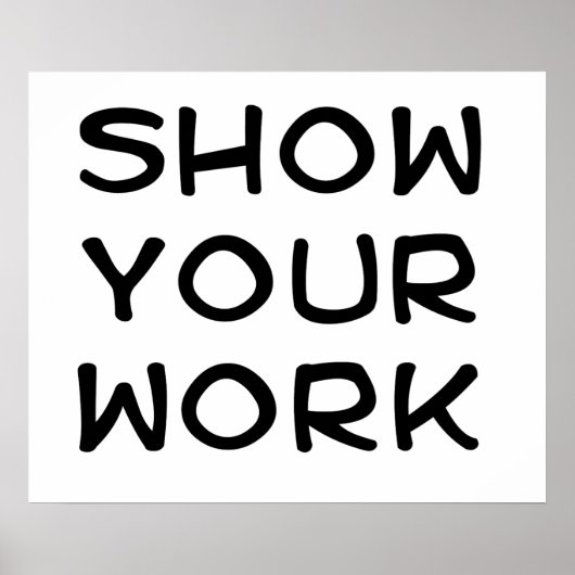 Show Uw werk Poster (Voorkant)