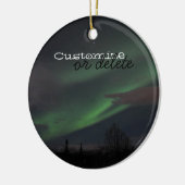 Show van de noordelijke lichten; Personaliseerbaar Keramisch Ornament (Links)