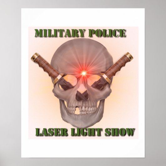 Show van het laserlicht van de militaire politie poster (Voorkant)