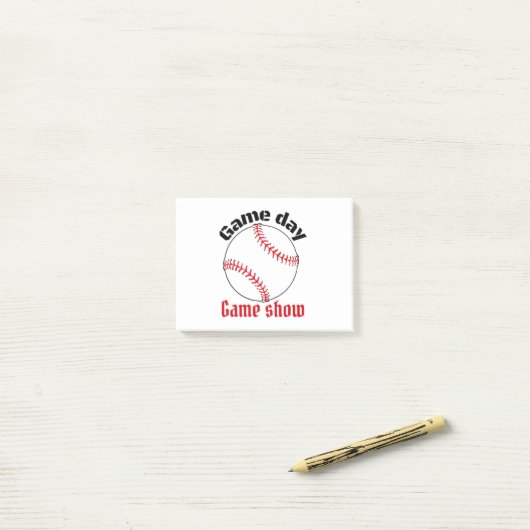 Show van honkbalspel post-it® notes (Op bureau)