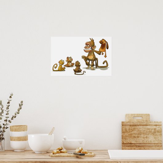 Show van Monkey Puppet Poster (Keuken)