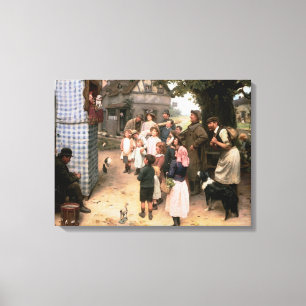 Show van Punch en Judy Canvas Afdruk