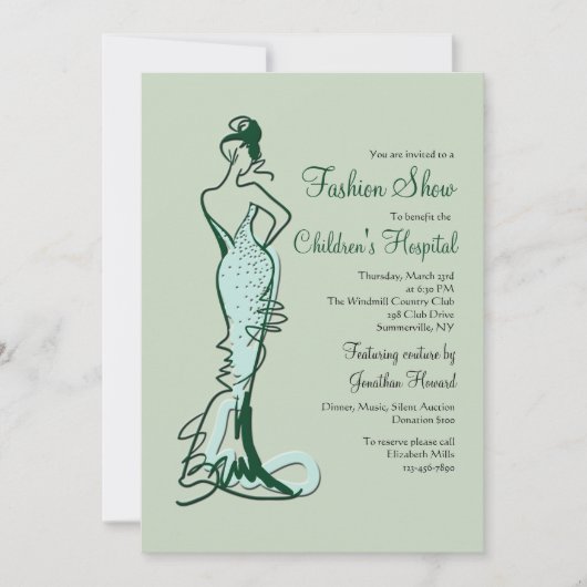 Show voor couture Mode Kaart (Voorkant)