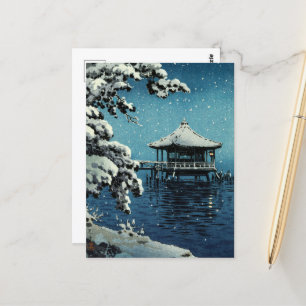 Showa Era, winter door Tsuchiya Koitsu Briefkaart