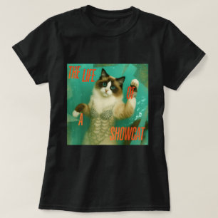 Showcat Diva Kat Meme Y2K Glam Fun T-shirt