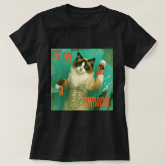 Showcat Diva Kat Meme Y2K Glam Fun T-shirt