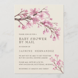 Shower by Mail Baby Girl Pink Floral Kaart