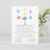 Shower by Mail Cute Baby shower Invitation Kaart (Staand voorkant)