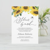 Shower by Mail Elegant Chic Sunflower Eucalyptus Kaart (Staand voorkant)