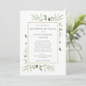 Shower by Mail Long Distance Sprinkle Greenery Kaart (Staand voorkant)