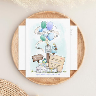 Shower by Mail Virtual Baby shower Balloon Mailbox Uitnodiging Briefkaart
