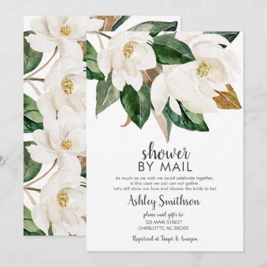 Shower by Mail vrijgezellenfeest Virtual Shower Kaart (Voorkant / Achterkant)