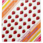 Shower Curtain-aardbeien Douchegordijn (Voorkant)