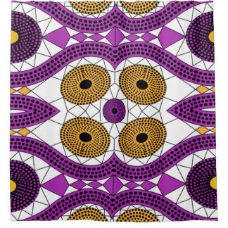 Shower Curtain African Print fabric Etnische bloem Douchegordijn
