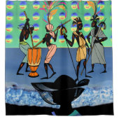 Shower Curtain Afrikaanse vrouwen Douchegordijn (Voorkant)