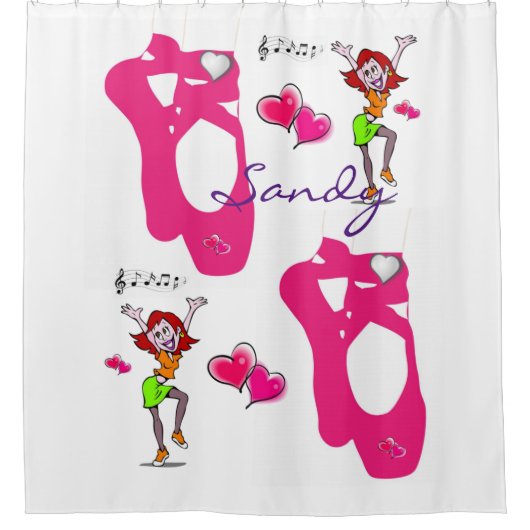 Shower Curtain Ballet Douchegordijn (Voorkant)
