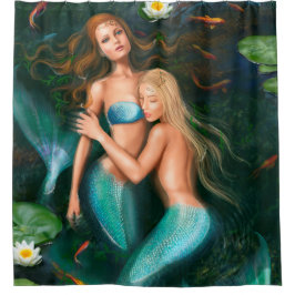 Shower Curtain Beauful fantasy princess mermaids Douchegordijn