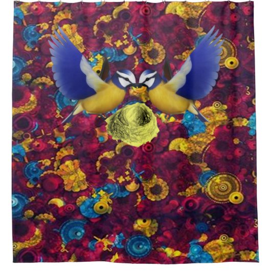 Shower Curtain Bird Douchegordijn (Voorkant)