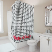 Shower Curtain Black en White Squares Douchegordijn (In situ)
