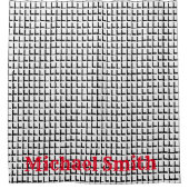 Shower Curtain Black en White Squares Douchegordijn (Voorkant)