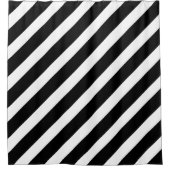 Shower Curtain/Black en White Stripes Douchegordijn (Voorkant)