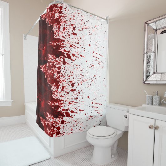 Shower Curtain Blood Splatter Vampire Gothic Horro Douchegordijn (In situ)