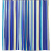 Shower Curtain Blue en White Stripes Douchegordijn (Voorkant)