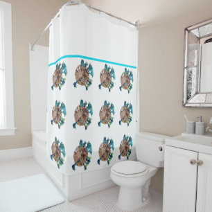 Shower Curtain - BlueFinned Fish Douchegordijn