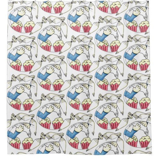 Shower Curtain Cake Decorator Douchegordijn (Voorkant)