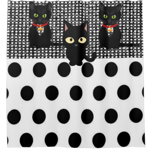 Shower Curtain Cat Douchegordijn (Voorkant)