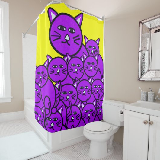 Shower Curtain Cats Douchegordijn (In situ)