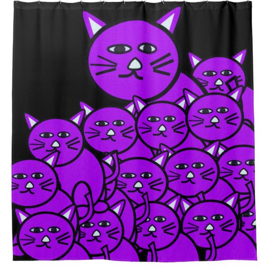 Shower Curtain Cats Douchegordijn (Voorkant)
