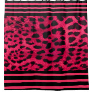 Shower Curtain/Cheetah Print Hot Pink Douchegordijn