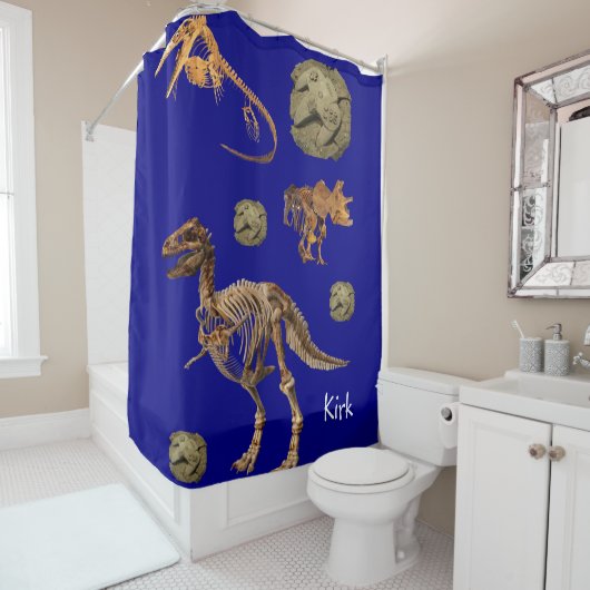 Shower Curtain Dinosaur Douchegordijn (In situ)