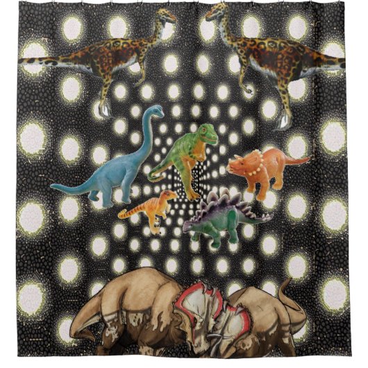 Shower Curtain Dinosaur Douchegordijn (Voorkant)