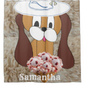 Shower Curtain Dog Ice Cream Douchegordijn (Voorkant)