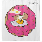 Shower Curtain Donut Eggs Douchegordijn (Voorkant)