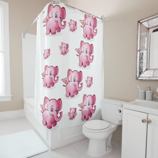 Shower Curtain Elephant Douchegordijn (In situ)