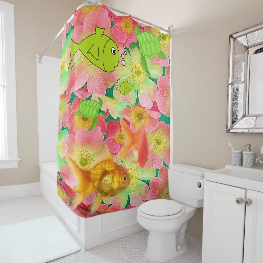Shower Curtain Fish Douchegordijn (In situ)