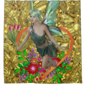 Shower Curtain Floral Fairy Douchegordijn (Voorkant)